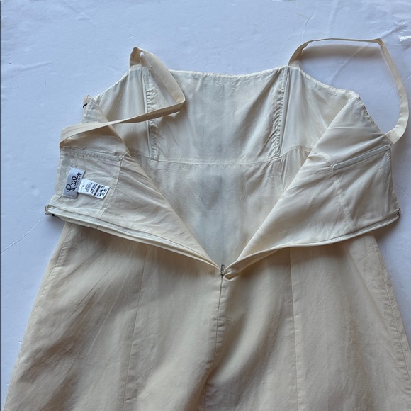 Lilly Pulitzer Vintage 90s White Label Silk Cotton Dress Lace Babydoll Y2K Cream - Picture 16 of 17